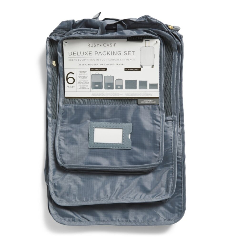 Ruby + Cash Grey 6pc Rectangular Packing Cube Set - image 2